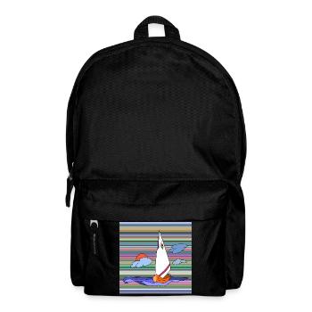 Segelboot - Rucksack - Schwarz - Vorne