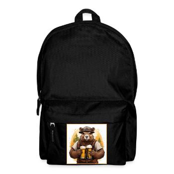 Beaver with beer - Backpack - black - Front