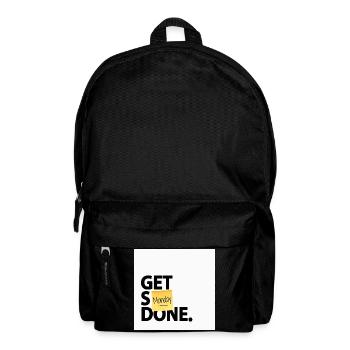 Get Stuff Done Monday Funny Office Poster - Backpack - black - Front