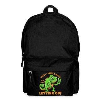 When I lend a hand its like two letting go! - Backpack - black - Front