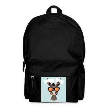 Esel mit orangefarbener Sommerbrille - Rucksack - Schwarz - Vorne