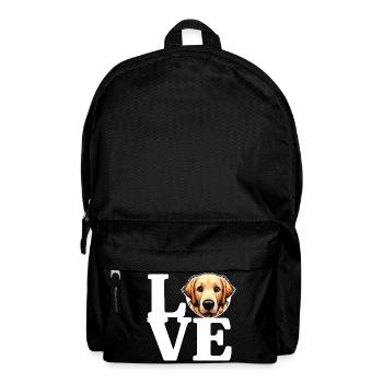 LOVE Golden Retriever Dog Dog Lover Funny - Backpack - black - Front