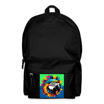 Papagei - Rucksack - Schwarz - Vorne