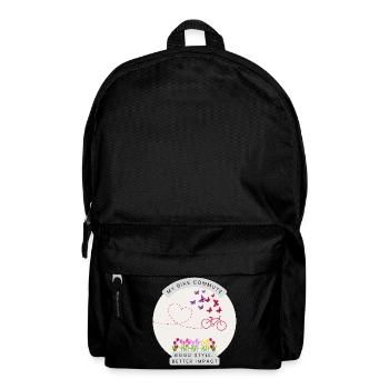Bicycle Commuter Shirt Floral Butterfly Bicycle - Backpack - black - Front