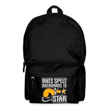 Rats Spelt Backwards Is Star Lustiger Ratte Spruch - Backpack - black - Front