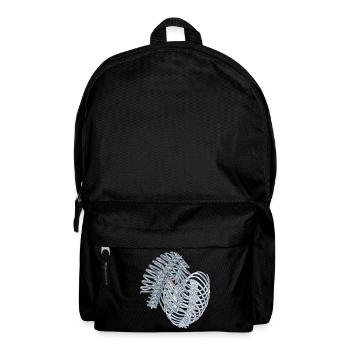 Iridescent ribs in spiral - Backpack - black - Front
