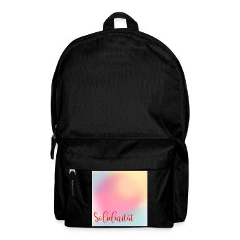 Werte Solidarität - Rucksack - Schwarz - Vorne