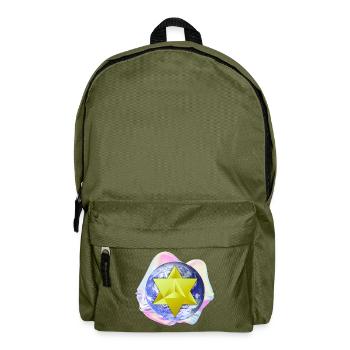 Surreale Merkaba-Erde - Rucksack - Olivgrün - Vorne