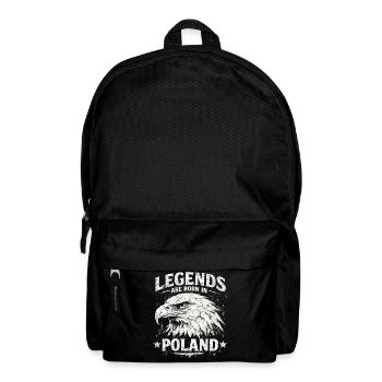 Polen Legende: Weißer Adler – Stolz & Tradition - Rucksack - Schwarz - Vorne