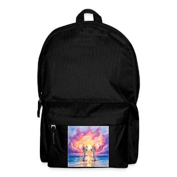 Little mice at sunset on the beach - Backpack - black - Front