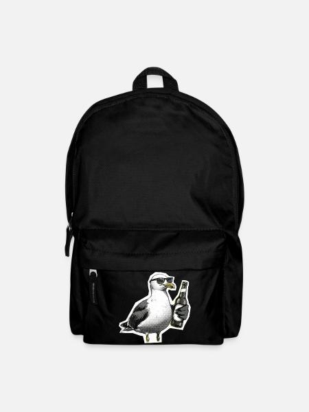 Möwe Bier Küste - Rucksack - Schwarz