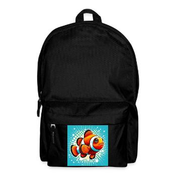 Clownfisch - Rucksack - Schwarz - Vorne