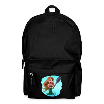 Microphone de karaoké chantant une sirène - Sac à dos - noir - Devant