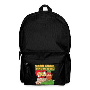 Yorr E-Mail Find Mi Well – Gnom-Humor - Rucksack - Schwarz - Vorne