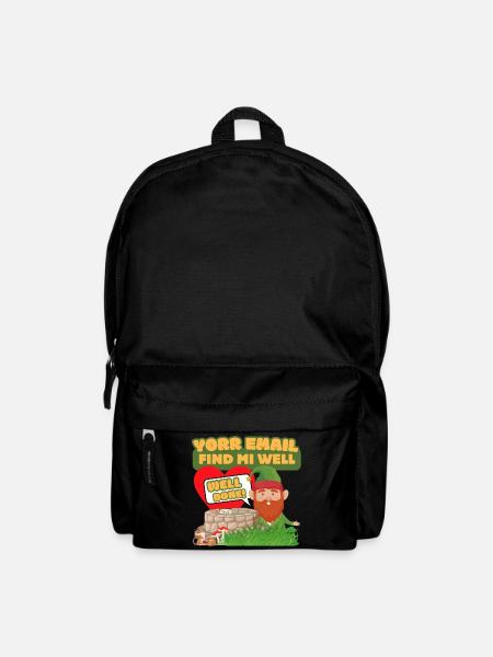 Yorr Email Find Mi Well - Gnome Humour - Backpack - black
