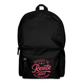 Offiziell in Rente, Alles Nicht Mehr Mein Problem - Rucksack - Schwarz - Vorne