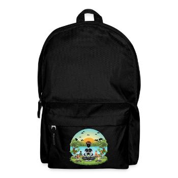 Robotic meditation at the lake - Backpack - black - Front