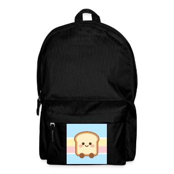 Cute Sandwich Cartoon Shirt – Pastel Streetwear - Backpack - black - Front