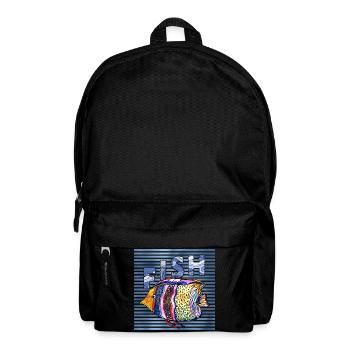 poisson - Sac à dos - noir - Devant