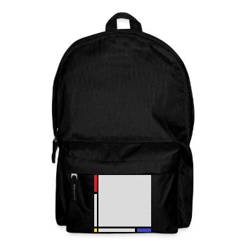 Composition in the style of Mondrian. - Backpack - black - Front