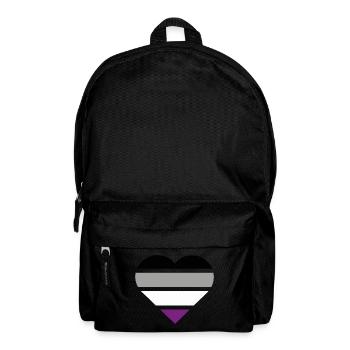 Pride Flag Heart · Asexual - Rucksack - Schwarz - Vorne