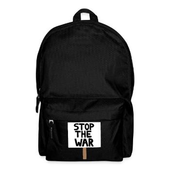 Stop the War Protest Sign - Backpack - black - Front