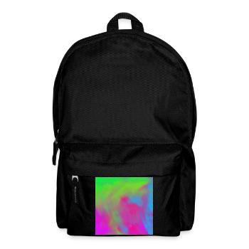 Lebendiger Neon-Tie-dye-Farbverlauf Burst - Rucksack - Schwarz - Vorne