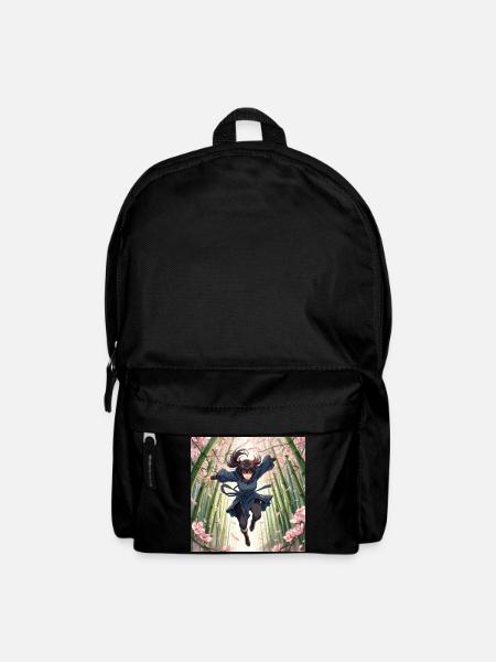 Bamboo heroine in the cherry blossom path - Backpack - black