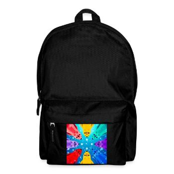 Bunte Kreis-Koi - Rucksack - Schwarz - Vorne