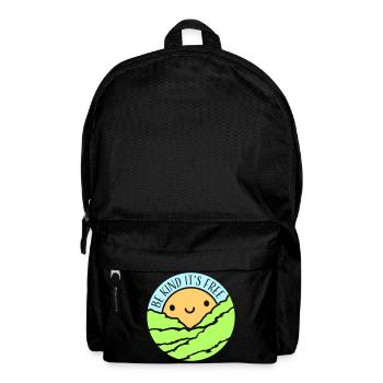 Be Kind It's Free Freundlichkeit Statement Spruch - Rucksack - Schwarz - Vorne