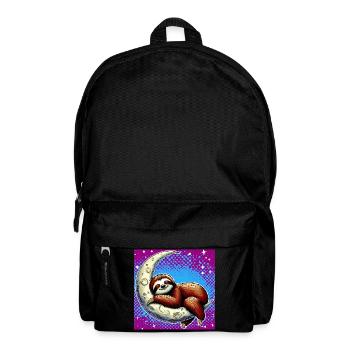 Sloth sleeps on the Moon - Backpack - black - Front