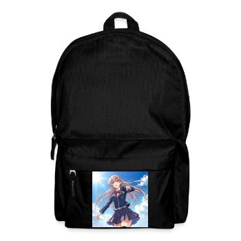 Schoolgirl in blue sky - Backpack - black - Front