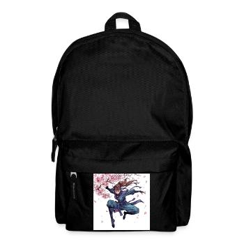 Kirschblüten Krieger Stil - Rucksack - Schwarz - Vorne