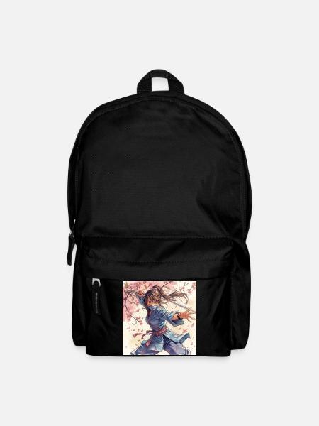 Blütenklinge Ninja im Kimono - Rucksack - Schwarz