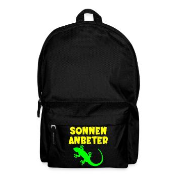 Sonnenanbeter Eidechse - Sommer Sonne - Rucksack - Schwarz - Vorne