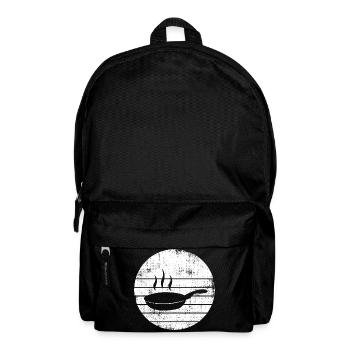 Cooking Frying Pan Sketch - Backpack - black - Front