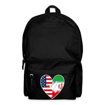 USA Iran Colombe de l’amour de la paix - Sac à dos - noir - Devant