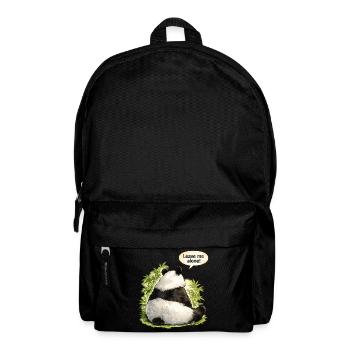 Panda “Leave Me Alone” Mad Girlfriend Mood Tee - Backpack - black - Front