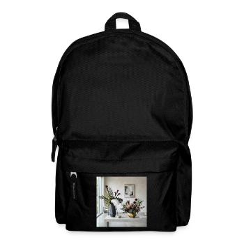 Geometrische Blüten Vasen - Modern Art - Rucksack - Schwarz - Vorne