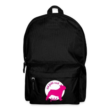 Pug fidel circle dogs humor office life animal love - Backpack - black - Front