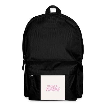"RUNNING ON MATCHA" Grafik-T-Design - Rucksack - Schwarz - Vorne