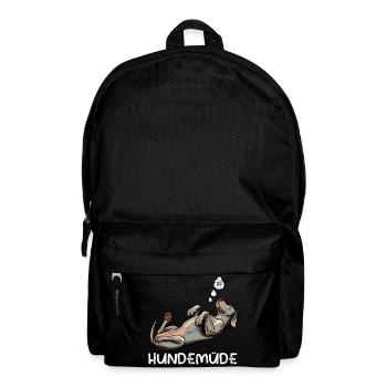 Hundemüde Weimaraner Weimaranerhalter Silbergeist - Rucksack - Schwarz - Vorne