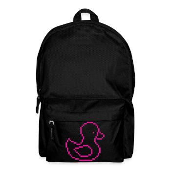 Pixel Duck Pink Pattern - Backpack - black - Front