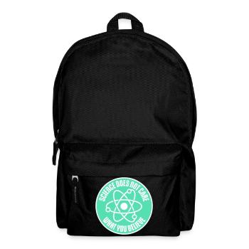 Science Does Not Care What You Believe Facts Logo - Backpack - black - Front