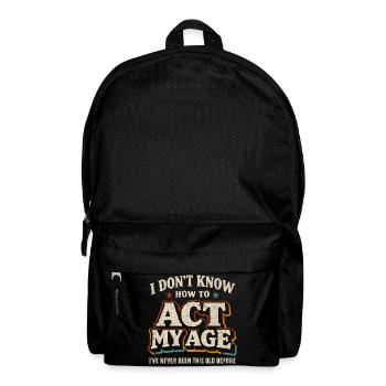 Vintage Retro Age Birthday Humor - Backpack - black - Front