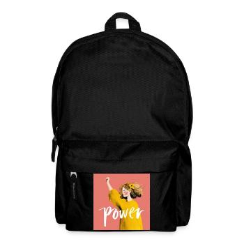 Power Woman Illustration - Rucksack - Schwarz - Vorne