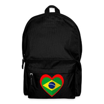 Brasil Coração – Amor pelo Brasil - Backpack - black - Front