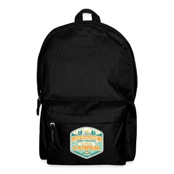 Ich muss Campen - Rucksack - Schwarz - Vorne
