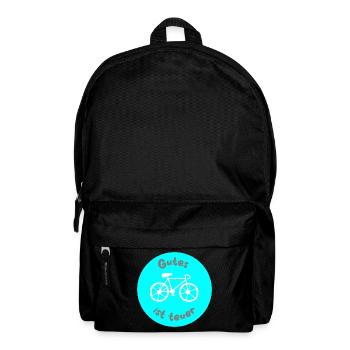 Fahrrad hellblau Rad Kreis coole Sprüche Fan Hobby - Rucksack - Schwarz - Vorne