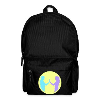 Menschen Gruppe Silhouette Freunde Team Zusammen - Rucksack - Schwarz - Vorne